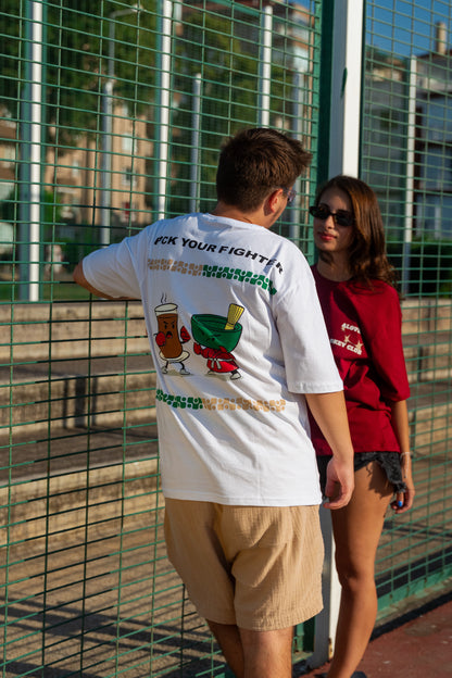 Pick Your Fighter Oversize Unisex T-Shirt – Türk Çayı vs Matcha