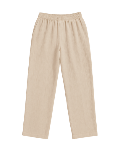 ALOVÉ – Bej Baggy Muslin Pantolon